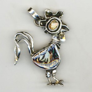 Silver Rooster Pendant